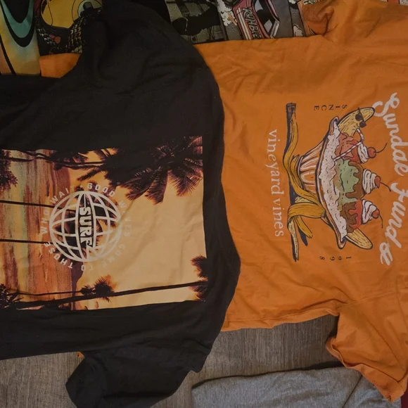 LOT of 12 Boys Graphic Tees- Vineyard Vines, GAP, Old Navy, Hurley TOMMY, Ron J - Picture 5 of 9